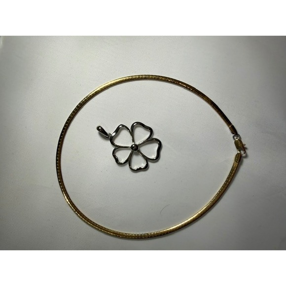 Lia Sophia Jewelry - Lia Sophia Reversible Gold Silver Tone Trish Omega collar Necklace & Daisy slide